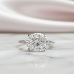 Elegant Oval Cut Diamond Option Engagement Ring