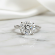 Elegant Oval Cut Diamond Option Engagement Ring-Black Diamonds New York