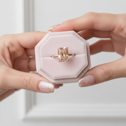 Elegant Rose Gold Champagne Engagement Ring