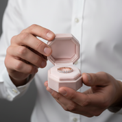 Elegant Rose Gold Round Cut Women's Stackable Wedding Band-Black Diamonds New York