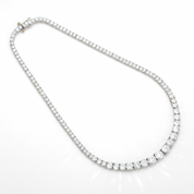 Elegant Round Cut Diamond Option Tennis Necklace-Black Diamonds New York