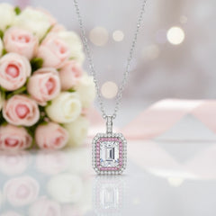 Emerald Cut Diamond Option Double Halo Jewelry