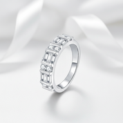Emerald Cut Diamond Option Wedding Band-Black Diamonds New York