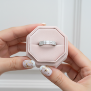 Emerald Cut Diamond Option Wedding Band-Black Diamonds New York