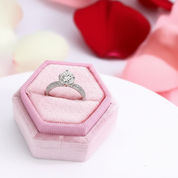 1.0 Ct Round Cut Diamond Engagement Ring-Black Diamonds New York