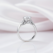Leaf Option 1.25 Ct Round Diamond Option Engagement Ring-Black Diamonds New York