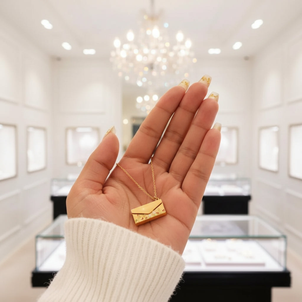 Engraved Openable Book Locket Necklace-Black Diamonds New York