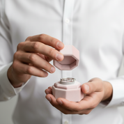 Eternity 3PC Stacking Wedding Band Set In White Gold Plated-Black Diamonds New York