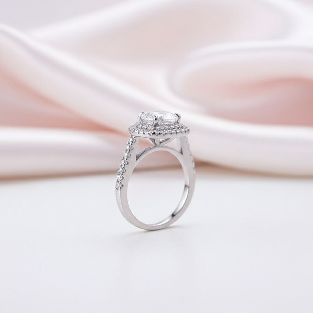 Eternity Double Halo Pear Cut 3-Pieces Wedding Set-Black Diamonds New York