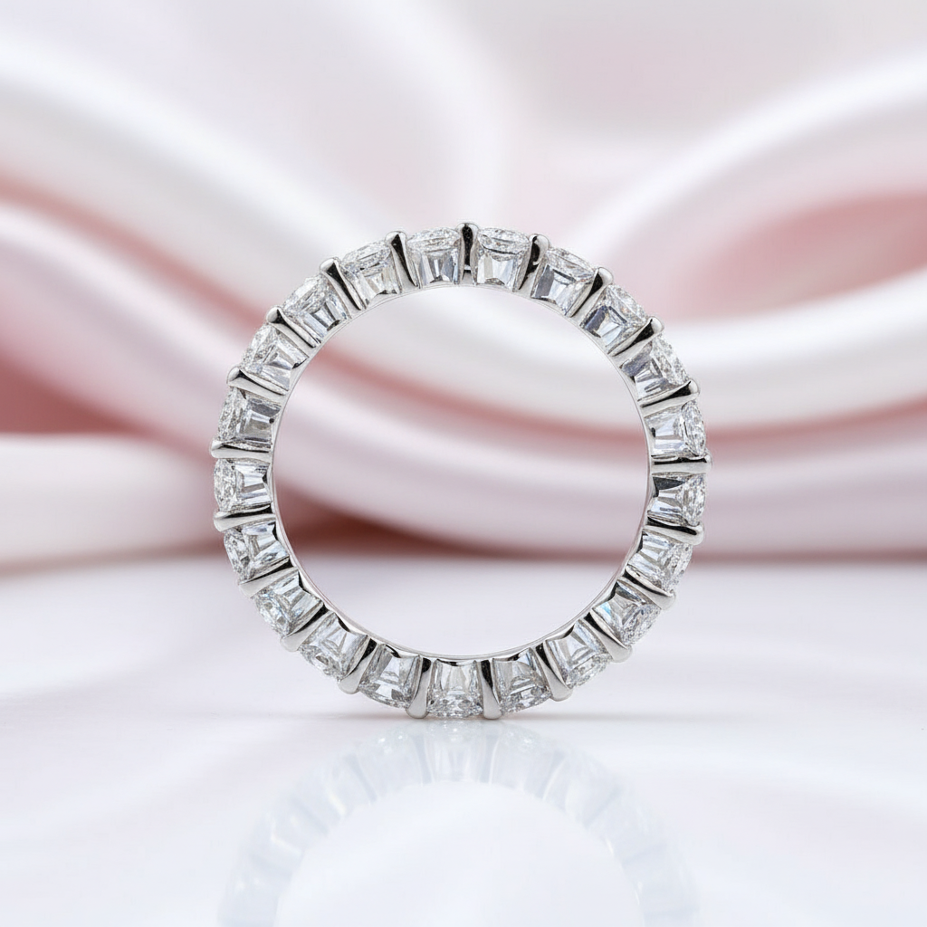 Eternity Double Halo Pear Cut 3-Pieces Wedding Set-Black Diamonds New York