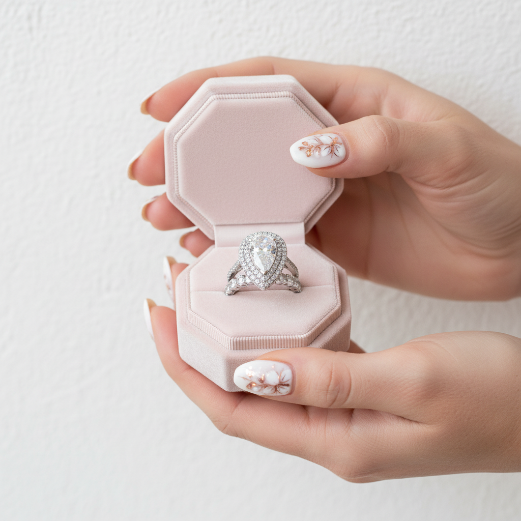 Eternity Double Halo Pear Cut Wedding Set-Black Diamonds New York