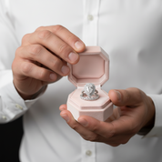 Eternity Double Halo Pear Cut Wedding Set-Black Diamonds New York