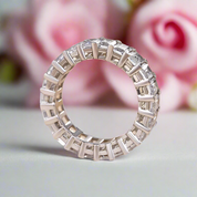 Eternity Emerald Cut Diamond Women's Wedding Band-Black Diamonds New York