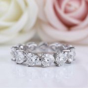 Eternity Heart Cut Wedding Band-Black Diamonds New York