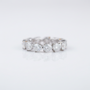 Eternity Heart Cut Wedding Band-Black Diamonds New York