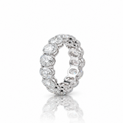 Eternity Oval Cut Diamond Option Wedding Band Ring-Black Diamonds New York