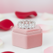 Eternity Oval Cut Diamond Wedding Band Ring-Black Diamonds New York