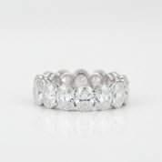 Eternity Oval Cut Diamond Option Wedding Band Ring-Black Diamonds New York
