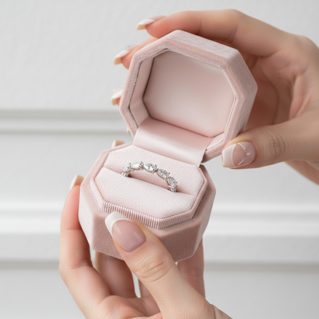 Eternity Pear Cut Diamond Wedding Band Ring-Black Diamonds New York