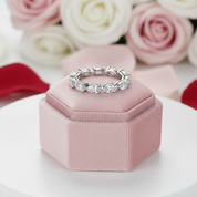 Eternity Pear Cut Diamond Wedding Band Ring-Black Diamonds New York