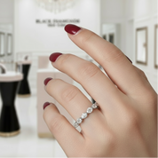 Eternity Pear Cut Diamond Wedding Band Ring-Black Diamonds New York