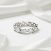 Eternity Pear Cut Diamond Wedding Band Ring-Black Diamonds New York