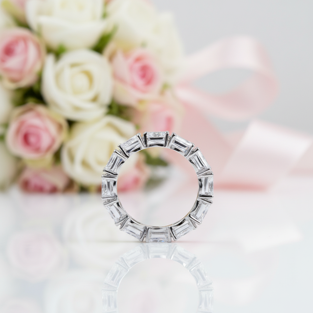 Eternity Pear Cut Diamond Wedding Band Ring-Black Diamonds New York