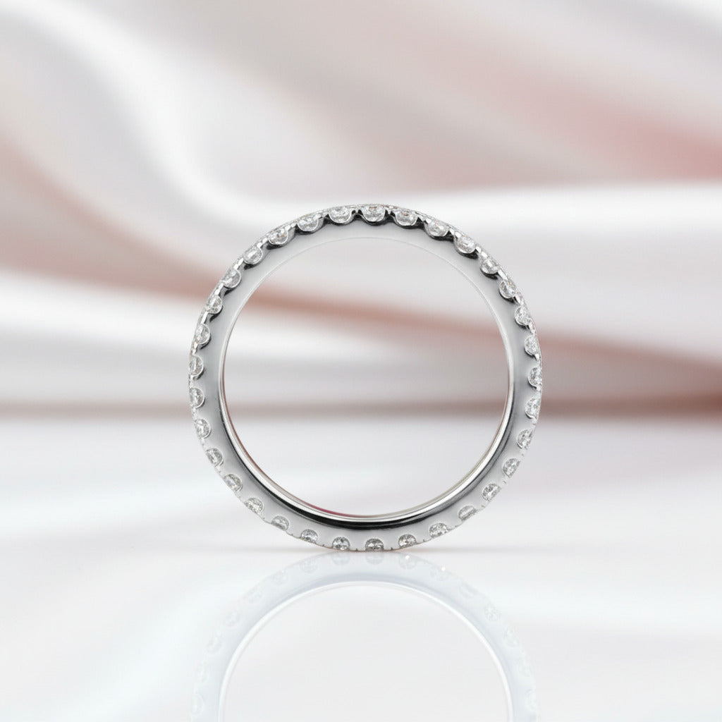 Eternity Ring Diamond Option Wedding Band-Black Diamonds New York