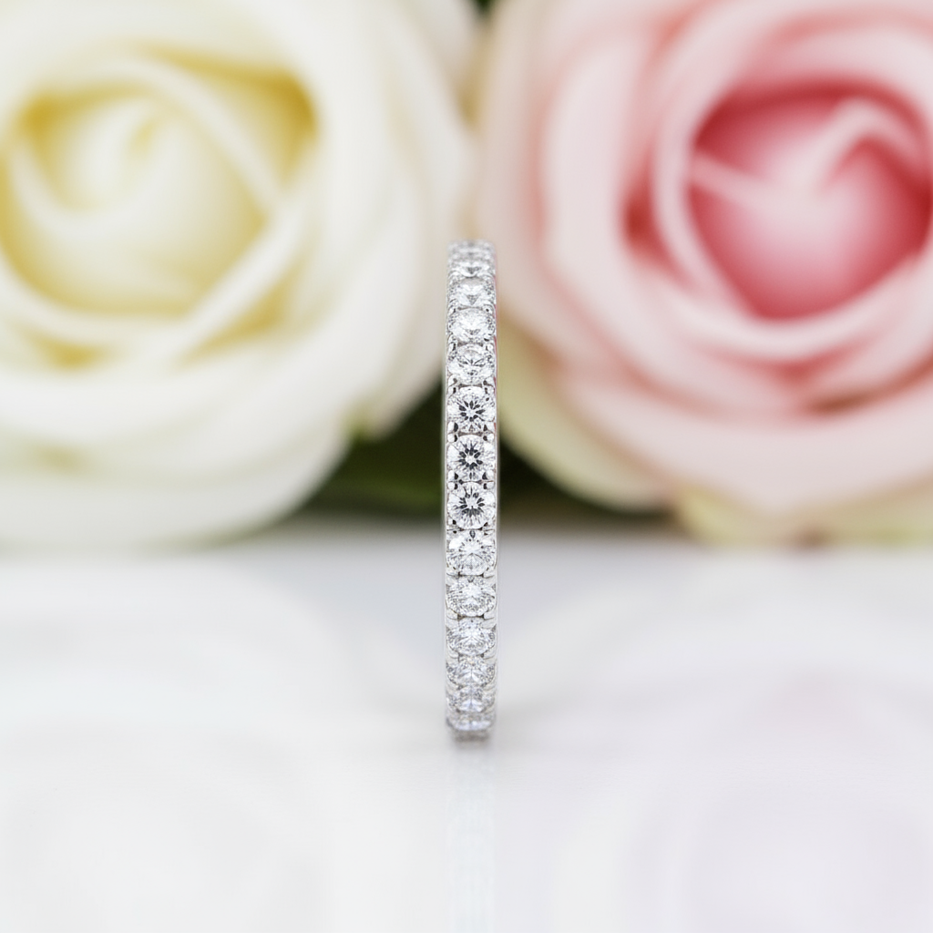 Eternity Ring Diamond Wedding Band-Black Diamonds New York