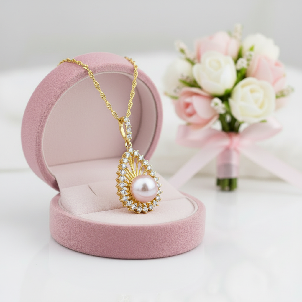 Ethnic Style Freshwater Pearl Necklace-Black Diamonds New York