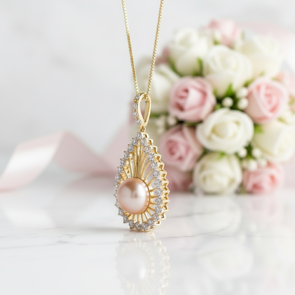 Ethnic Option Freshwater Pearl Necklace-Black Diamonds New York