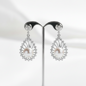Ethnic Option Pearl Stud Earrings-Black Diamonds New York
