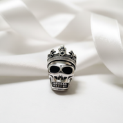 European Option Gothic Skull & Crown Pendant-Black Diamonds New York