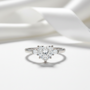 2.0 Ct Heart-Shaped Diamond Option Romantic Ring-Black Diamonds New York