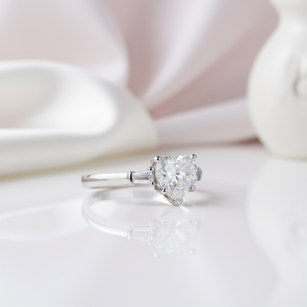 2.0 Ct Heart-Shaped Diamond Option Romantic Ring-Black Diamonds New York