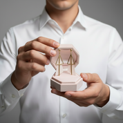 Irregular Geometric Triangle Earrings-Black Diamonds New York