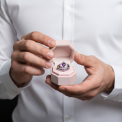 Heart-shaped Purple Diamond Option Love Ring-Black Diamonds New York