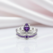 Heart-shaped Purple Diamond Option Love Ring-Black Diamonds New York