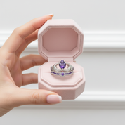 Heart-shaped Purple Diamond Option Love Ring-Black Diamonds New York