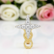 Round Diamond Studded Planet Asymmetric Earrings-Black Diamonds New York