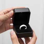 6mm Ceramic Wedding Band with Round Diamond-Black Diamonds New York