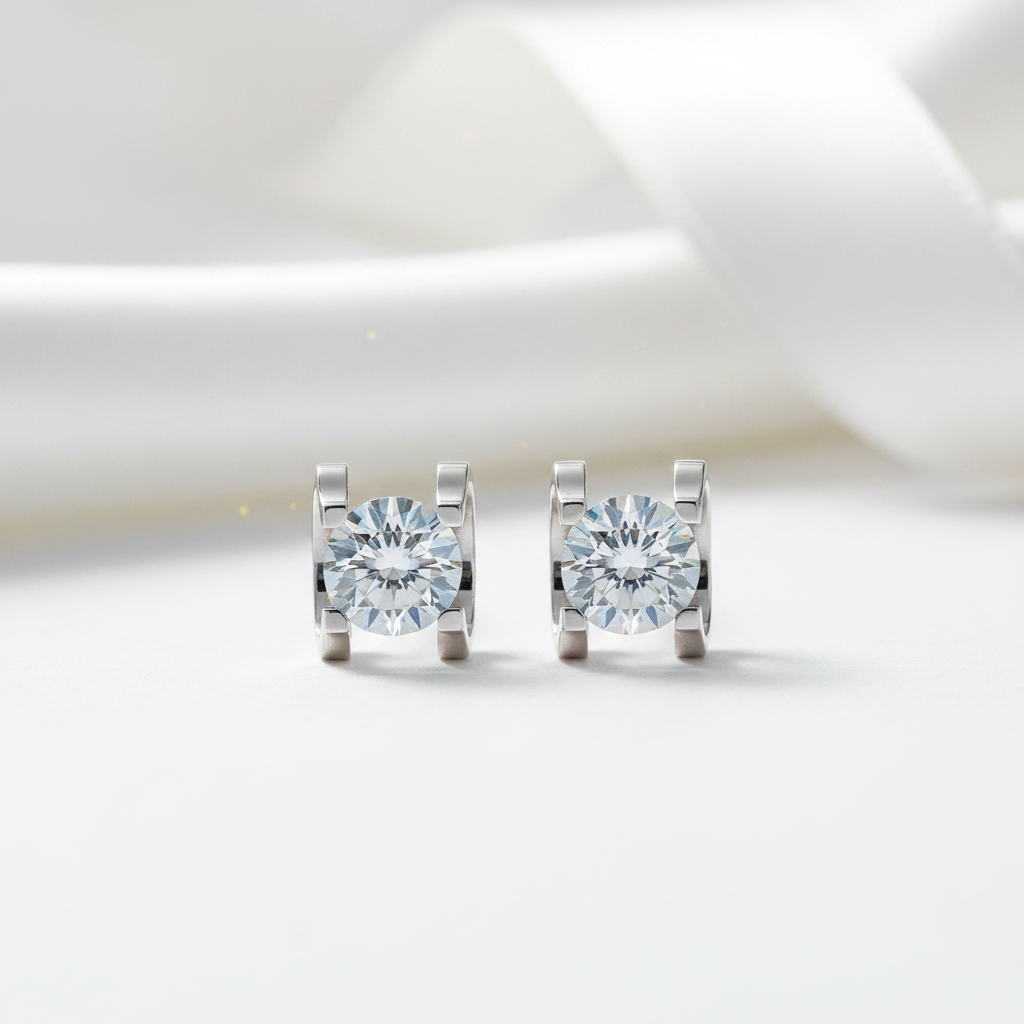 OX-head Diamond Option Earrings-Black Diamonds New York