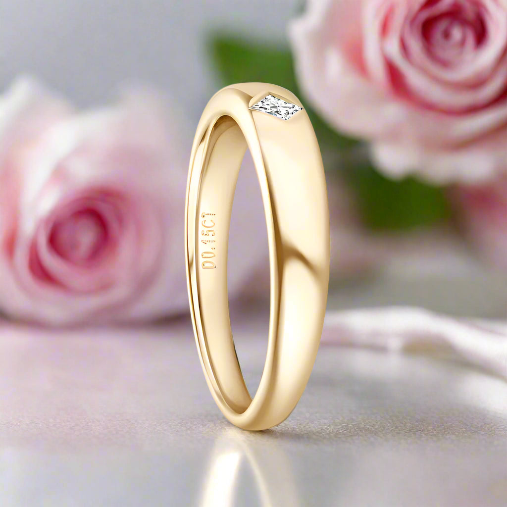 Exquisite 0.15 Ct Princess Cut Diamond Unisex Wedding Band-Black Diamonds New York