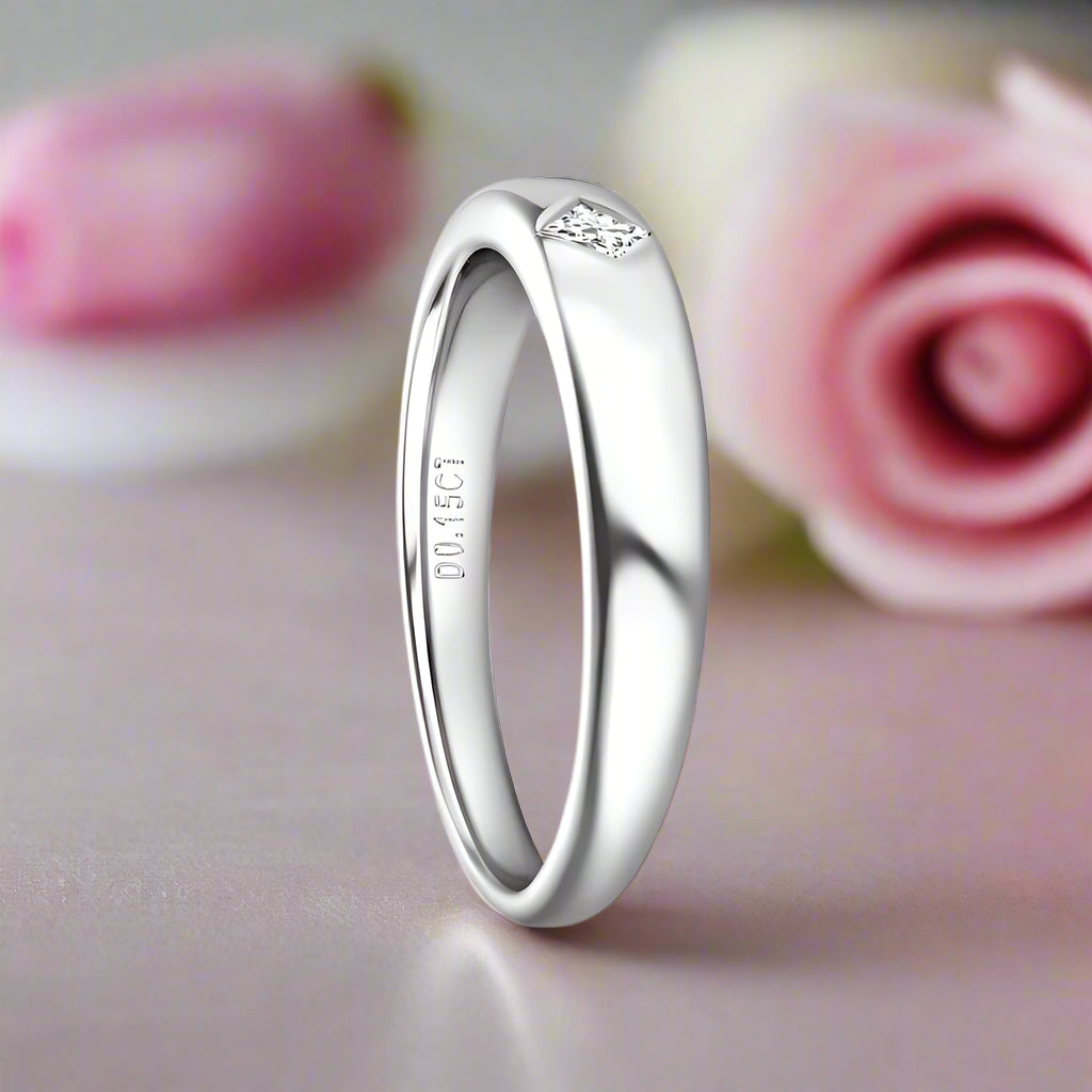 Exquisite 0.15 Ct Princess Cut Diamond Unisex Wedding Band-Black Diamonds New York