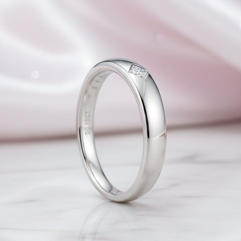 Exquisite 0.15 Ct Princess Cut Diamond Option Unisex Wedding Band-Black Diamonds New York