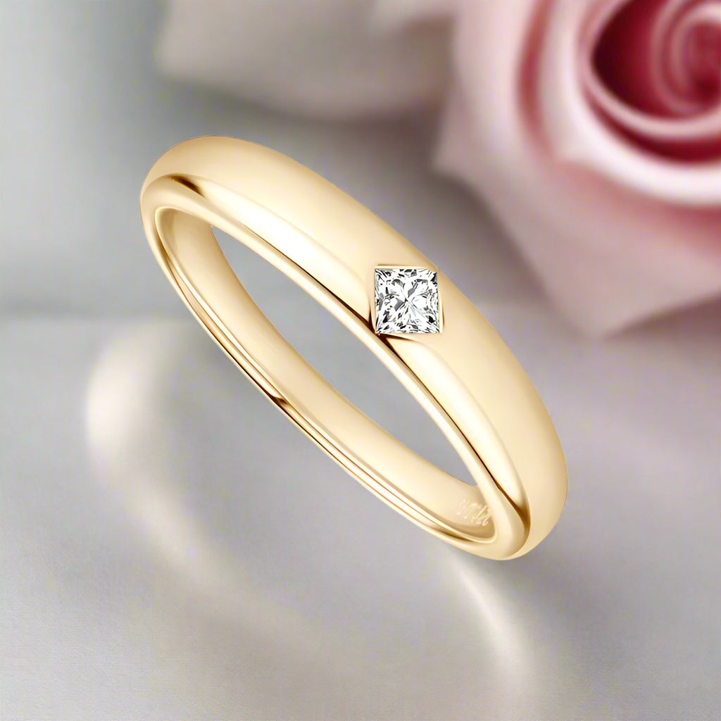 Exquisite 0.15 Ct Princess Cut Diamond Unisex Wedding Band-Black Diamonds New York