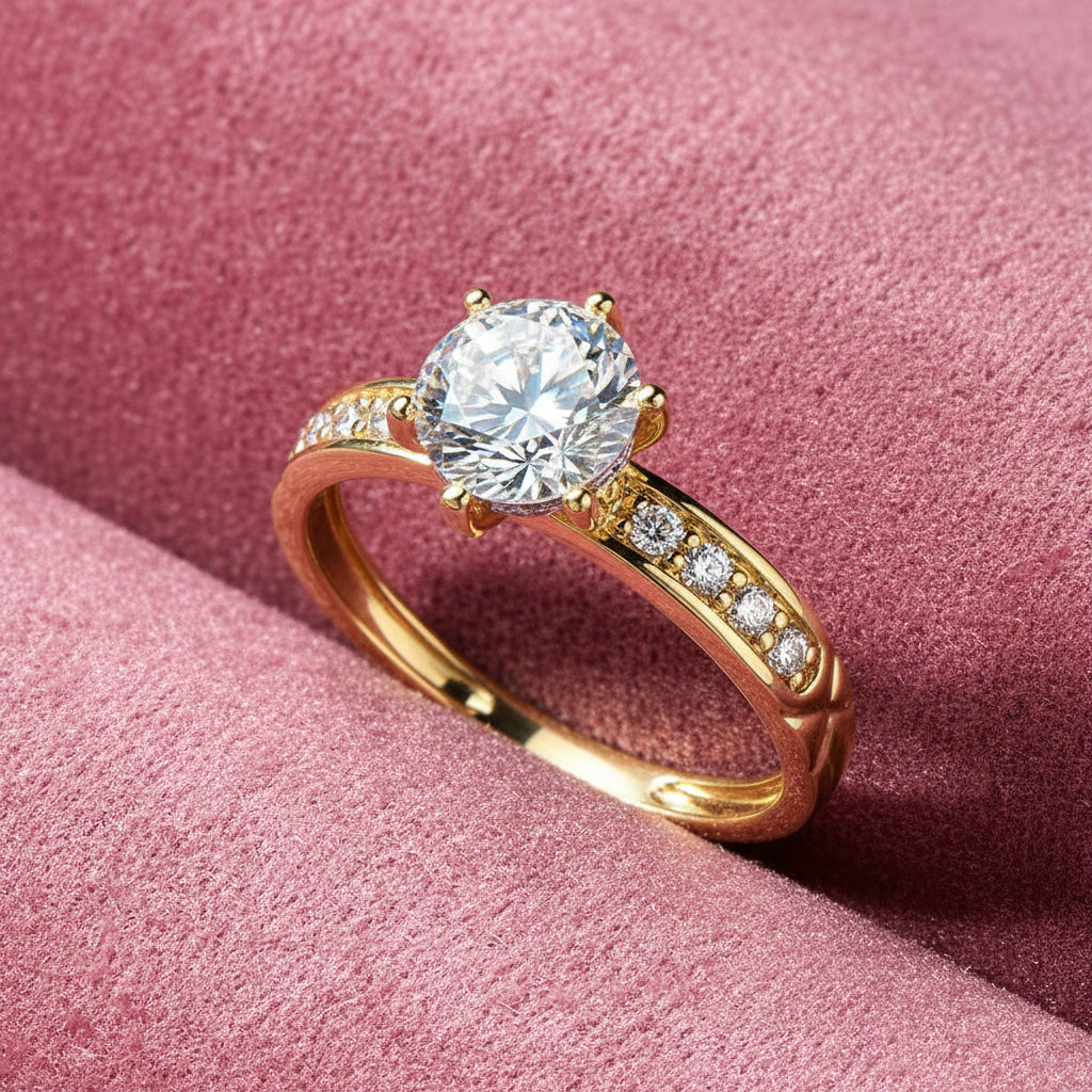 Exquisite 10k Solid Gold 1.2 Ct Diamond Option Engagement Ring-Black Diamonds New York