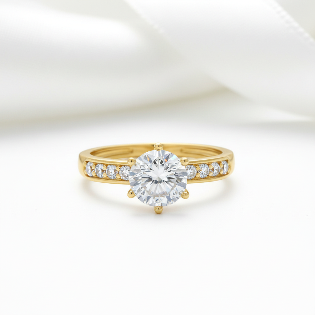 Exquisite 10k Solid Gold 1.2 Ct Diamond Option Engagement Ring-Black Diamonds New York