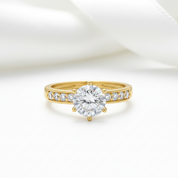 Exquisite 10k Solid Gold 1.2 Ct Diamond Option Engagement Ring-Black Diamonds New York