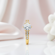 Exquisite 10k Solid Gold 1.2 Ct Diamond Option Engagement Ring-Black Diamonds New York